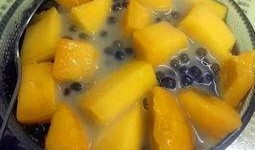 芒果椰汁西米露吃瓜,芒果椰汁西米露，一勺甜蜜，一勺清凉